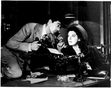 Cary Grant, Rosalind Russel in His Girl Friday 1940