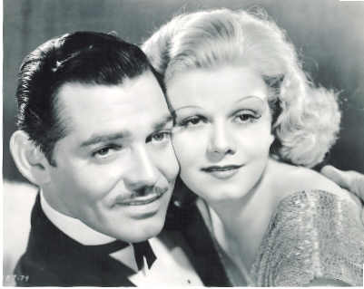 Jean Harlow, Clark Gable in Saratoga 1937