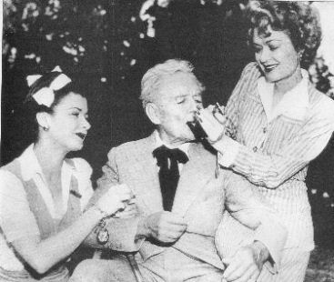 Richard Bennett with daughters Joan and Constance Bennett