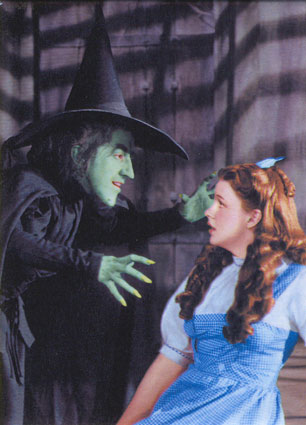Judy Garland, Margaret Hamilton in The Wizard of Oz 1939