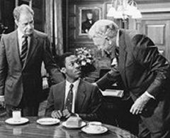 Ralph Bellamy with Don Ameche and Eddie Murphy in Trading Places 1983