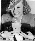 Jean Harlow with kittens